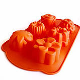 Силіконові формочки для тістечок, кексів, мафінів, капкейків, тортів, 26х17 см. квіти, фото 5