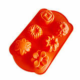 Силіконові формочки для тістечок, кексів, мафінів, капкейків, тортів, 26х17 см. квіти, фото 6