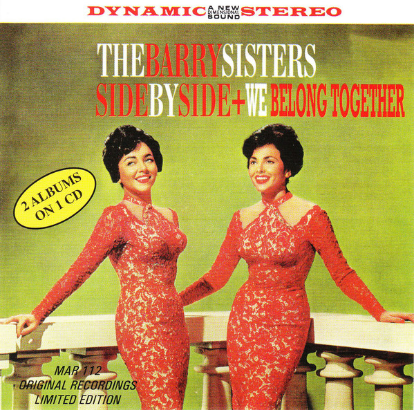 The Barry Sisters – Side By Side & We Belong Together (1961) (CD Audio)
