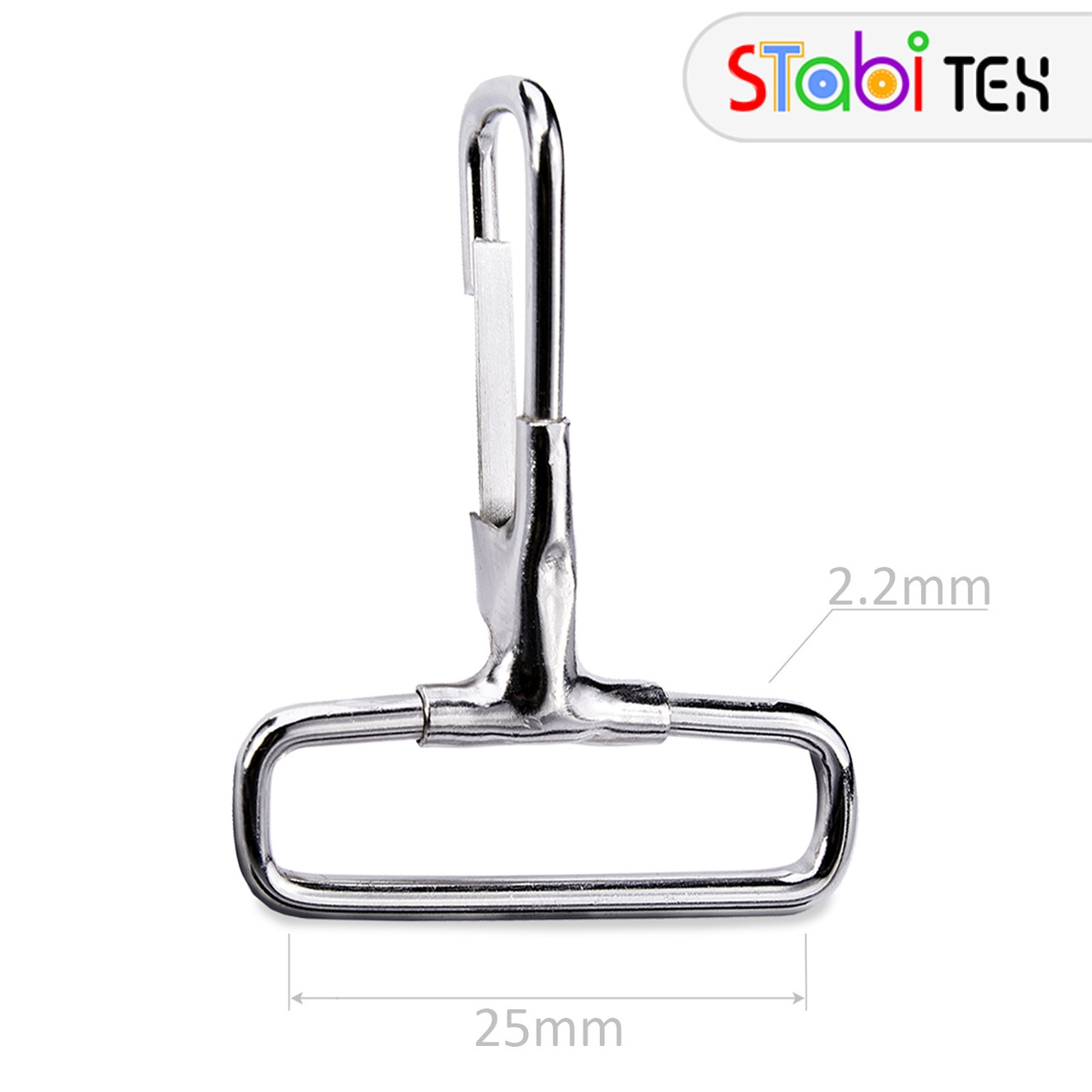 Карабін 25мм х 2,20мм Нікель, фото 1