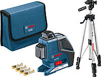 BOSCH GLL 2-80 P + BS 150 Professional - Лазерний будівник площин, нівелір (лазерний рівень), картон