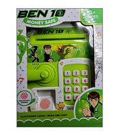 Электронная копилка сейф с отпечатком пальца и кодовым замком Money Safe WF-3002 "Ben10", зеленая