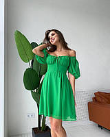 Женское платье зеленое