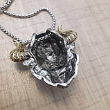 Чоловічий жіночий кулон 3D-бік буйвол прикрашання біжутерія, фото 5
