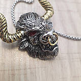 Чоловічий жіночий кулон 3D-бік буйвол прикрашання біжутерія, фото 2