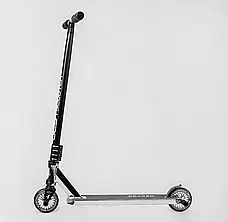 Анодований трюковий самокат срібний Кракен Best Scooter HIC, Пеги, алюмінієвий диск і дека, фото 5