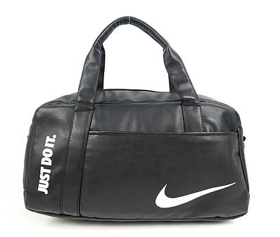Спортивна сумка Nike зі щільної штучної шкіри 47х27х20 см Чорна