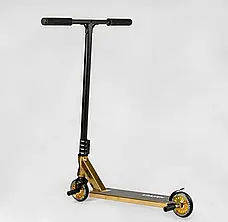 Анодований трюковий самокат Золотий Кракен Best Scooter HIC, Пеги, алюмінієвий диск і дека, фото 5