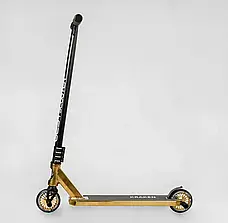 Анодований трюковий самокат Золотий Кракен Best Scooter HIC, Пеги, алюмінієвий диск і дека, фото 6