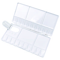 Палітра пластикова з кришкою та комірками для кювет, розмір 10х20 см