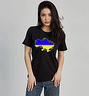 Женская футболка с принтом карты Украины