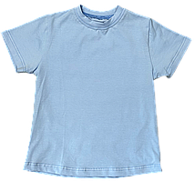 Дитяча футболка однотонна голуба для дівчинки стретчева, 2-16 років