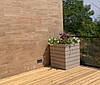 Вуличний вазон із дерева світлосірий 600х600х600 мм, фото 2