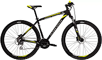 Велосипед KROSS 29" Hexagon 5.0 M р.L черный/лимонный/серый