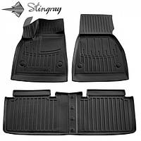 Резиновые 3D коврики в салон на Tesla Model S 2012-2021 Stingray