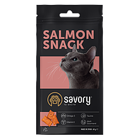 Лакомство для поощрения кошек Savory Snack Salmon, подушечки с лососем, 60 г