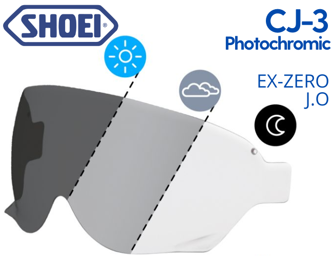 Фотохромный визор CJ-3 Photochromic для Shoei J.O и EX-Zero - фото 1 - id-p1759973891