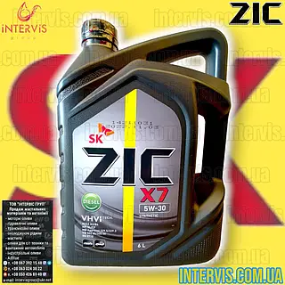 Дизельное моторное масло ZIC X7 5W-30 Diesel API CI-4/SL 6л., цена