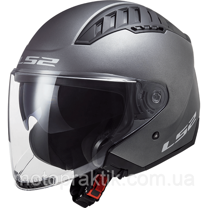 LS2 OF600 Copter Solid Matt Titanium, XS Мотошолом лицевик з окулярами