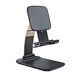 Підставка тримач для телефона та планшета  Folding Stand складана,  металева, регульована Чорний, фото 3