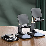 Підставка тримач для телефона та планшета  Folding Stand складана,  металева, регульована Чорний, фото 9