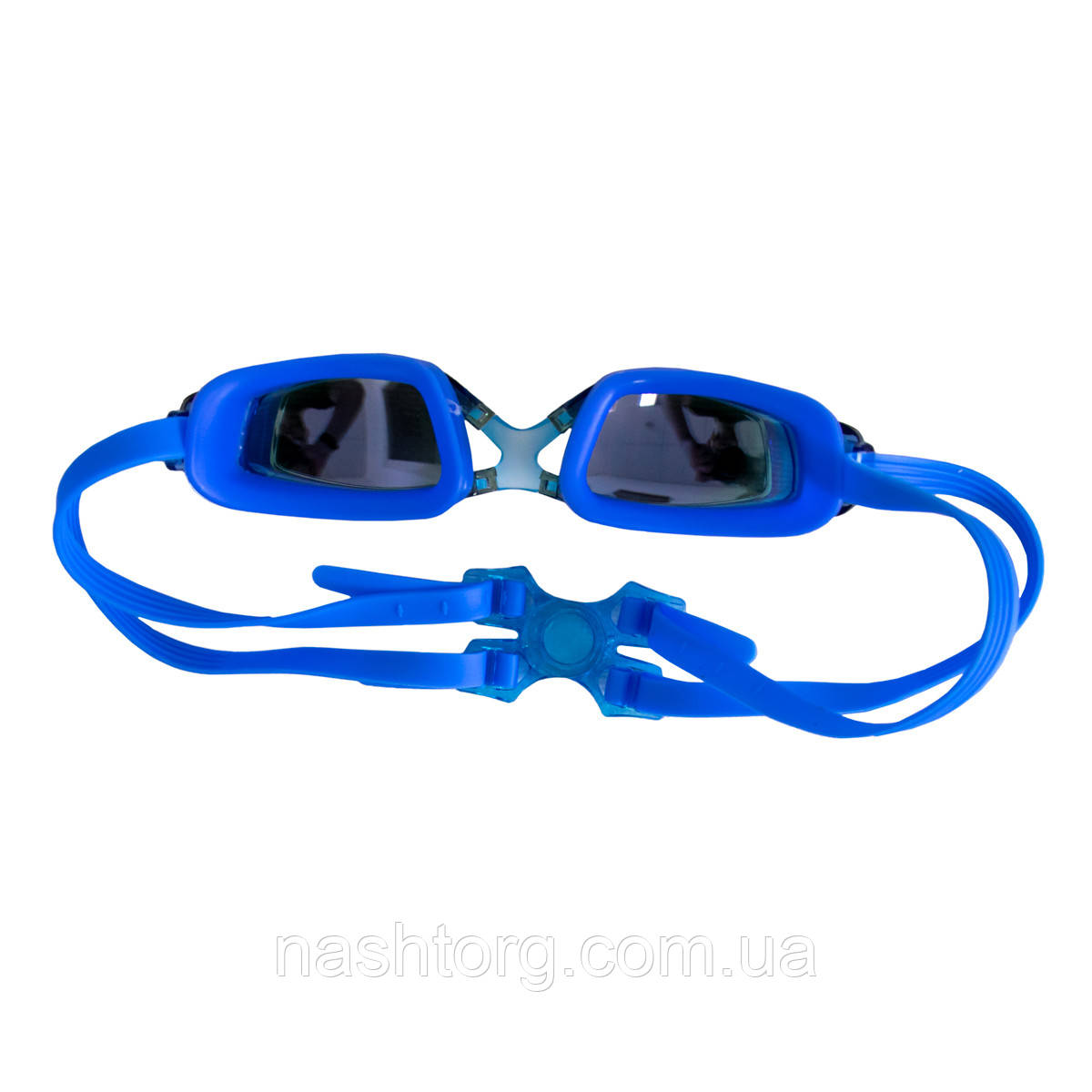 Очки для плавания Синие, зеркальные очки для плаванья в бассейне, открытой воде | окуляри для плавання (NT) - фото 2 - id-p1877516951