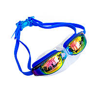 Окуляри для плавання Сині дзеркальні окуляри для плавання в басейні, відкритій воді | мужские очки для плавания