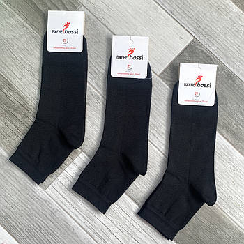 Шкарпетки чоловічі сітка бавовна середні ВженеBOSSі, розмір 31 (45-46), чорні, 012040