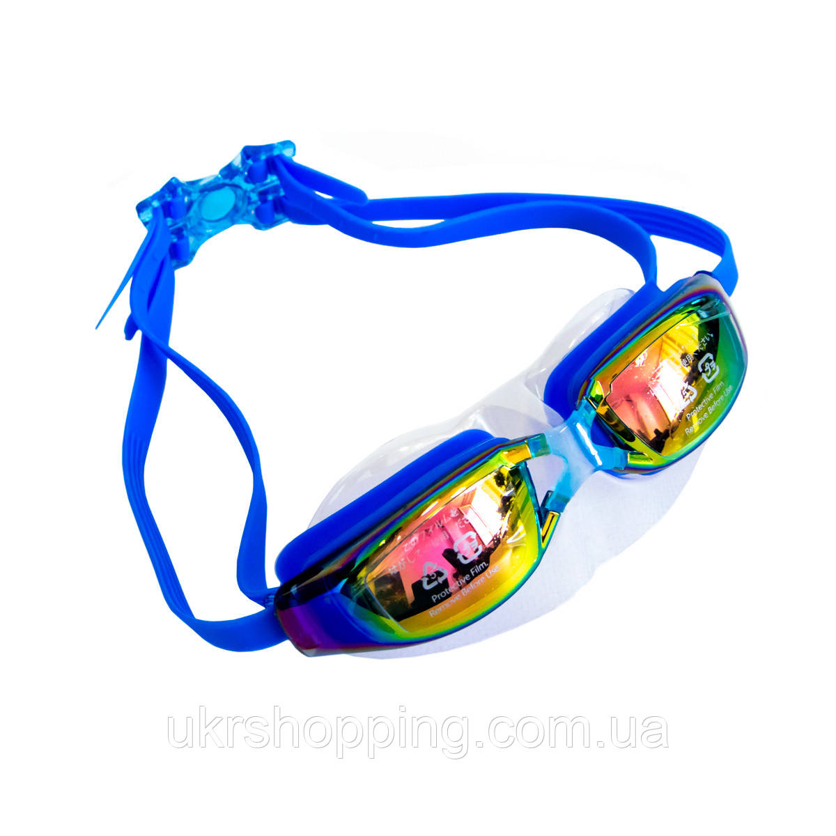 Очки для плавания Синие, зеркальные очки для плаванья в бассейне, открытой воде | окуляри для плавання (SH) - фото 1 - id-p1877518175
