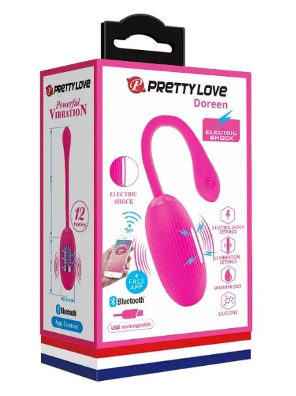 Віброяйце з електростимуляцією, кероване смартфоном Pretty Love - Doreen
