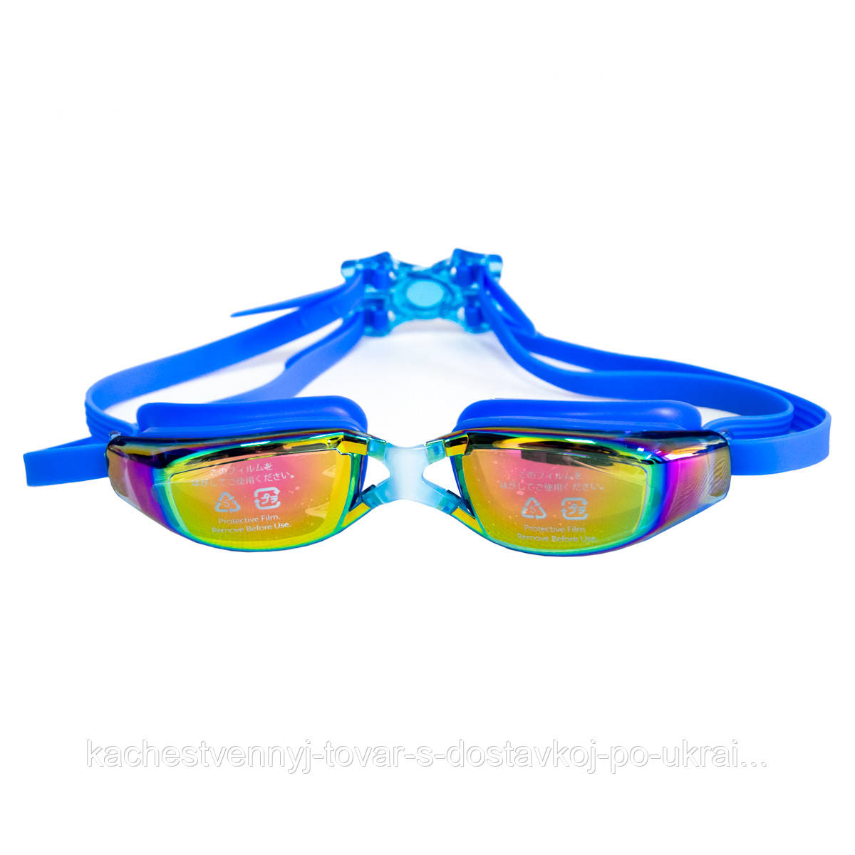 Очки для плавания Синие, зеркальные очки для плаванья в бассейне, открытой воде | окуляри для плавання (KT) - фото 5 - id-p1877521603
