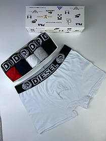 Чоловічі труси з бавовни в наборі Diesel 3шт. Чоловічі труси з низькою посадкою Дизель 3 шт. Чоловіча спідня білизна