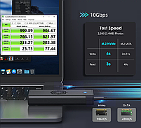 Зовнішня кишеня для M2 SSD NVMe (PCIe) / NGFF (Sata) USB 3.1 Gen 2 Type-C Shuole M8 з охолодженням, фото 4
