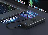 Зовнішня кишеня для M2 SSD NVMe (PCIe) / NGFF (Sata) USB 3.1 Gen 2 Type-C Shuole M8 з охолодженням, фото 6