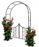 Металлическая арка для цветов с воротами Garden (Пергола) 240 cm