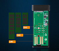 Зовнішня кишеня для M2 SSD NVMe (PCIe) / NGFF (Sata) USB 3.1 Gen 2 Type-C Shuole M8 з охолодженням, фото 11