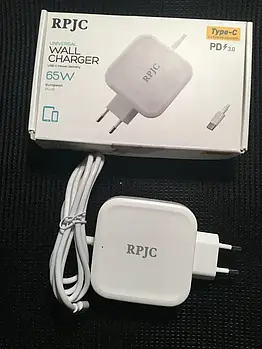 RPJC 65 Вт USB-C адаптер живлення із кабелем 1.2 м