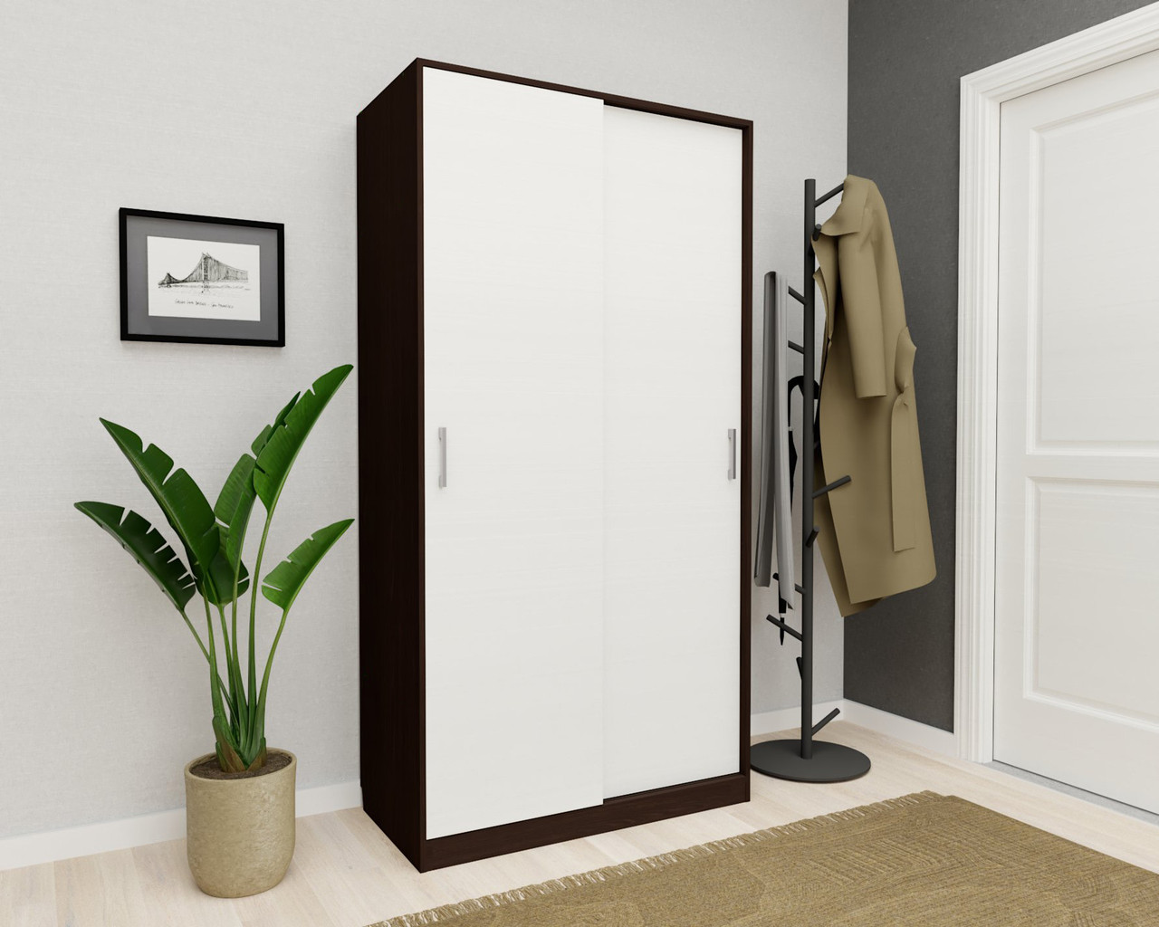 Шафа-купе Слайд 1 Венге/Білий, фото 1