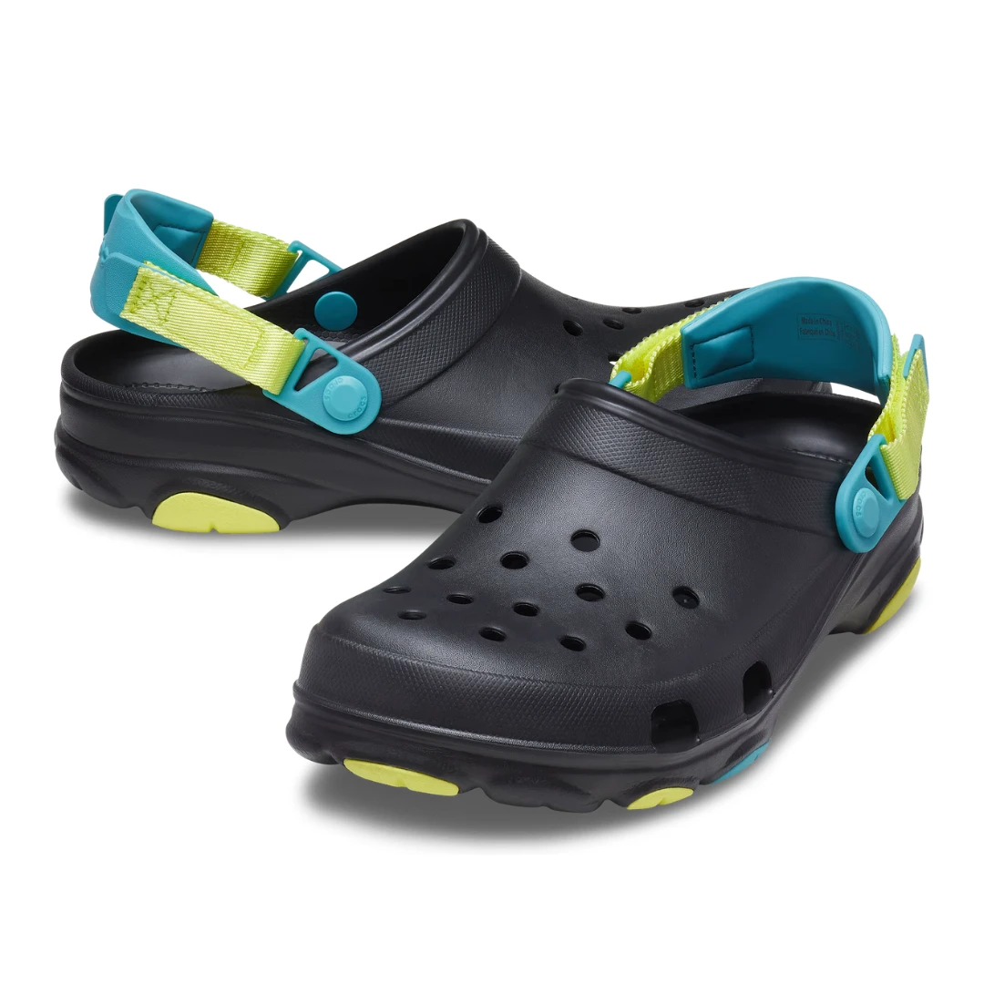 Жіносі Сабо Crocs Classic All Terrain Clog 37 р 23.2-24 см Чорні/Жовто-сині 206340-M5/W7 Black/Multi