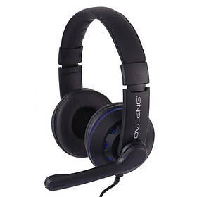 Ігрові навушники Ovleng X5 з мікрофоном Mini-Jack 3.5 mm Black-Blue (3_02843)