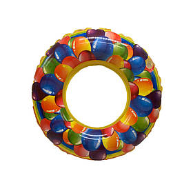 Дитячий надувний круг Bambi BT-IG-0025, 60см (Жовтий), Toyman