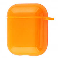 Чехол для Apple AirPods силиконовый ярко-оранжевый