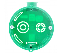 Подрозетник - Коробка стыковочная, бетон &ampOslash68мм (с болтами) зелёная Q100
