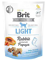 Brit Care Dog Functional Snacк Liгht Rabbit 150 г ласощі з кроликом і папайей для собак
