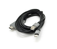 Конвертер MHL Type-C (папа) + USB (папа) - HDMI(папа) 2.0м, Black, 4K - 2K, BOX