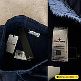 Чоловічі штани карго ОВЕРСАЙЗ на затяжках Stone Island M1576 темно-сині, фото 8