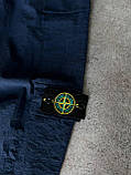 Чоловічі штани карго ОВЕРСАЙЗ на затяжках Stone Island M1576 темно-сині, фото 2