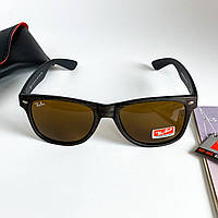 Очки Солнцезащитные Рей Бен Ray Ban Wayfarer RB2140 22 Коричневые Струтура Дерево (Osale)