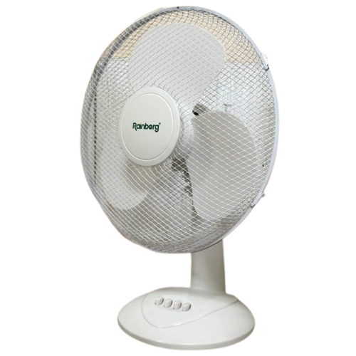 Вентилятор Rainberg RB-9307 Білий | Настільний вентилятор | Вентилятор для дому