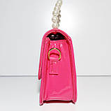 Дитяча сумочка лакова малинова кошенята з довгою та короткою ручками, фото 3